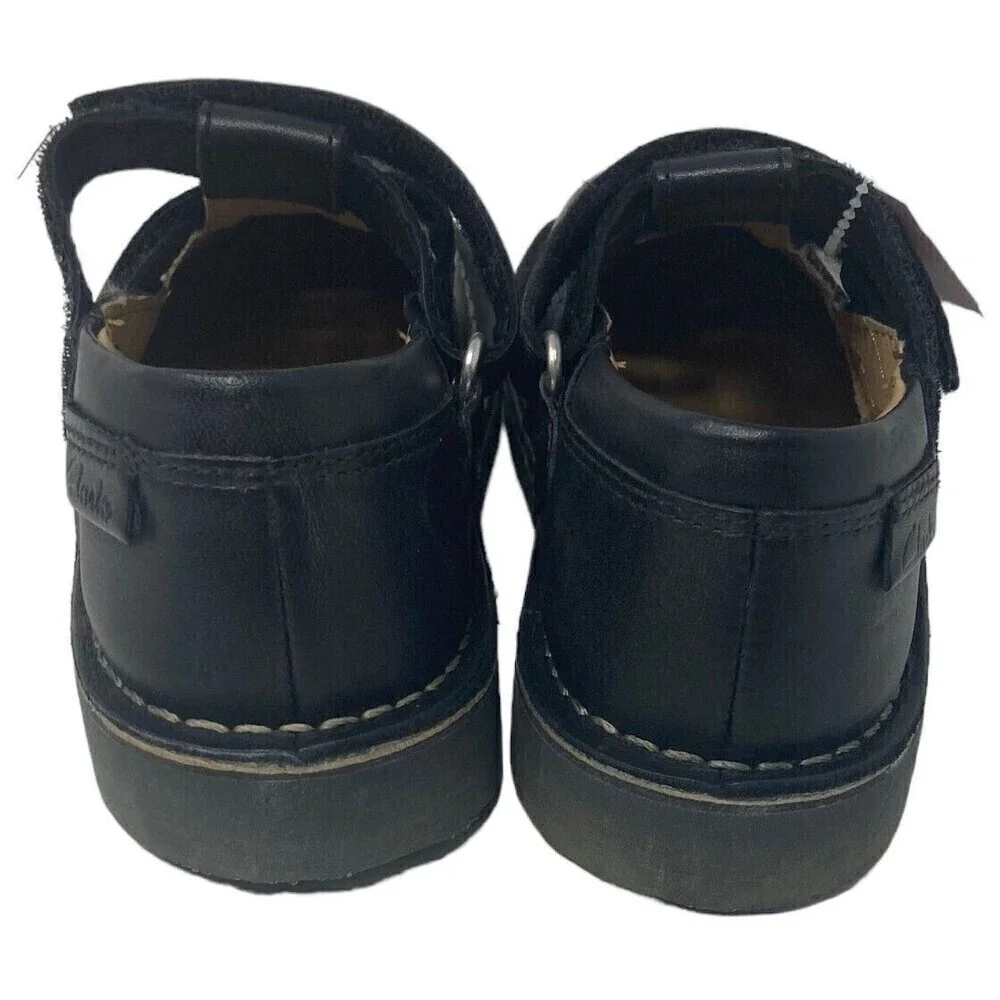 Clarks Girls Black Star Beam Flats Size 12 M Girls Leather Mary Janes NEW NIB